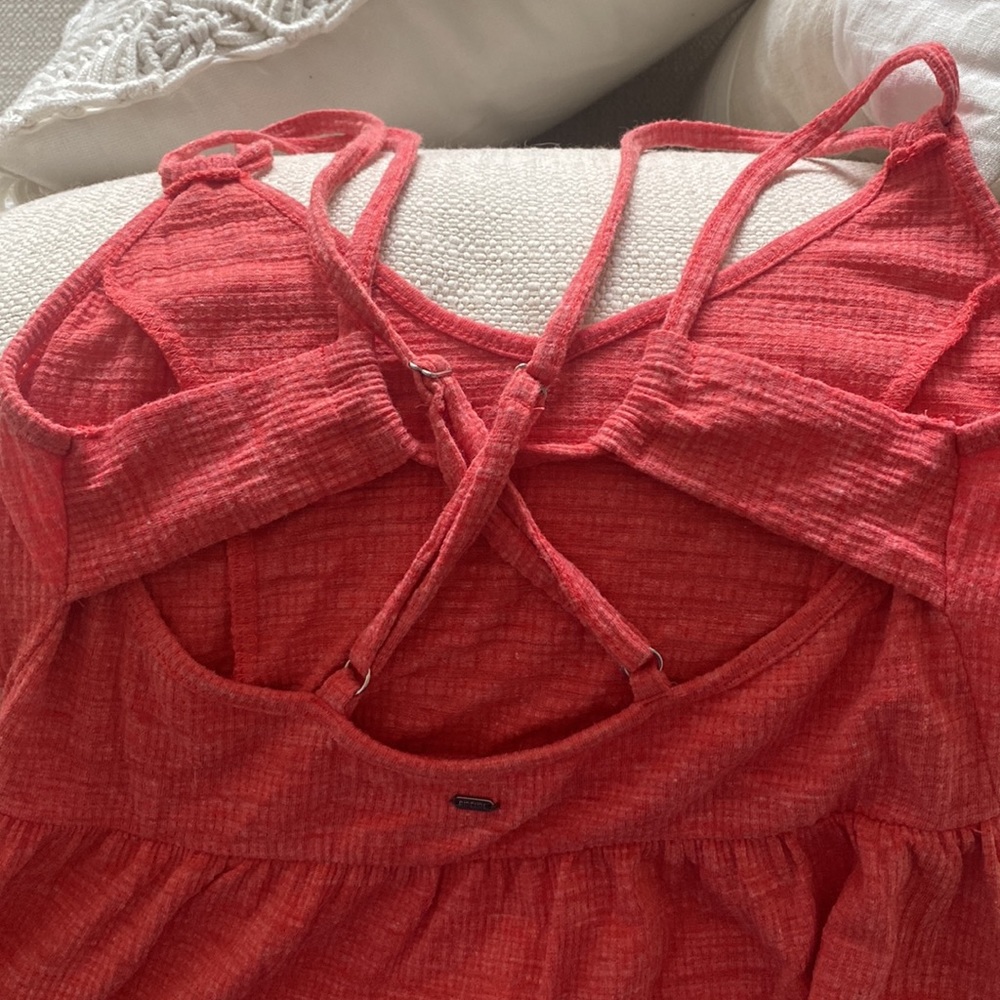 Rip Curl coral-colored mini dress - Picture 2 of 2